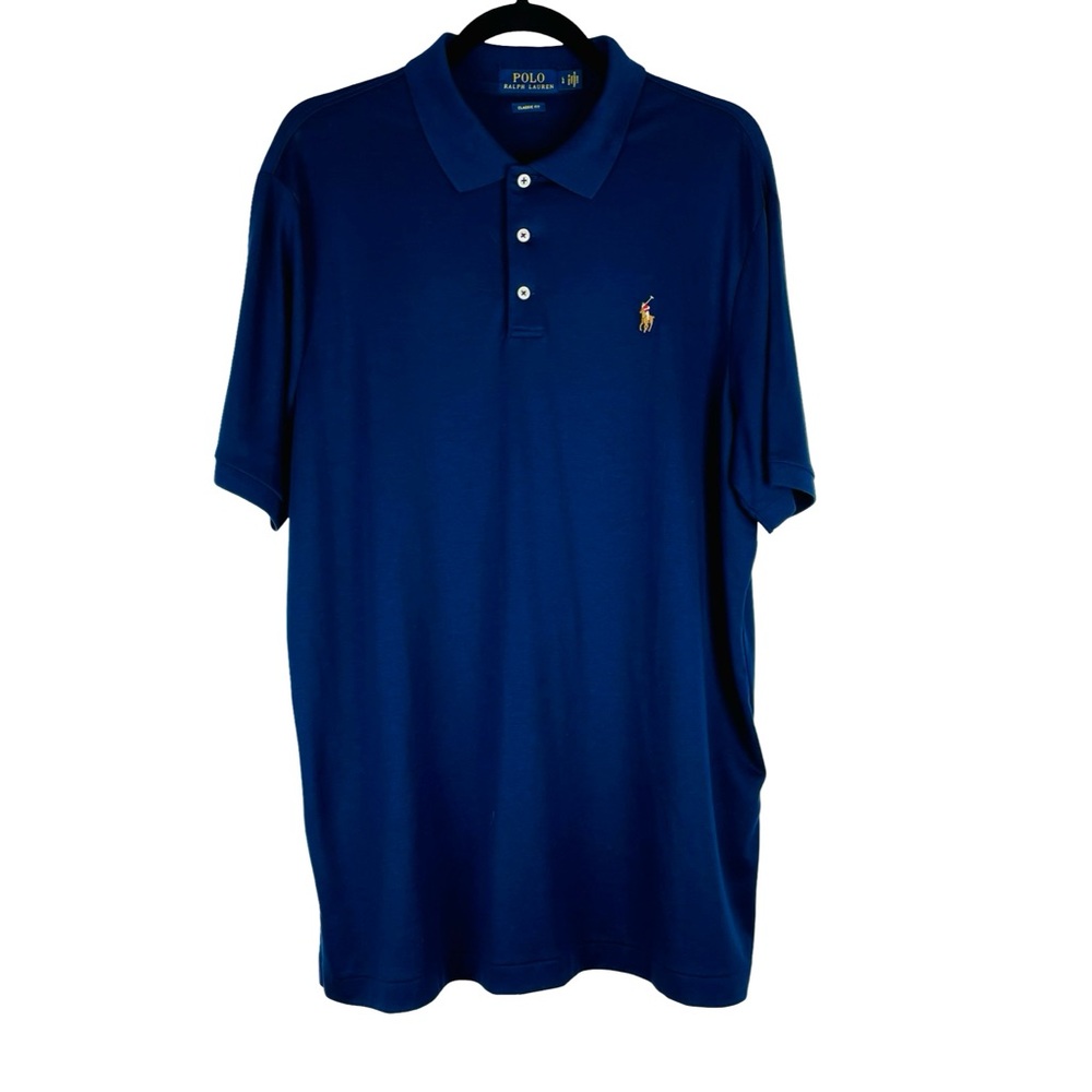Polo Ralph Lauren Men’s Classic Fit Navy Blue Polo Shirt – Size Large